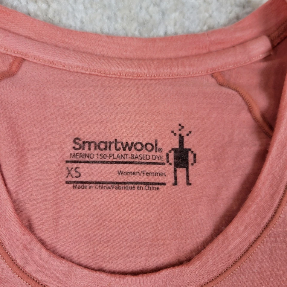 Smartwool Merino 150 Round Neck Top Tee Womens Size XS Red Short Sleeve - Image 3 of 4