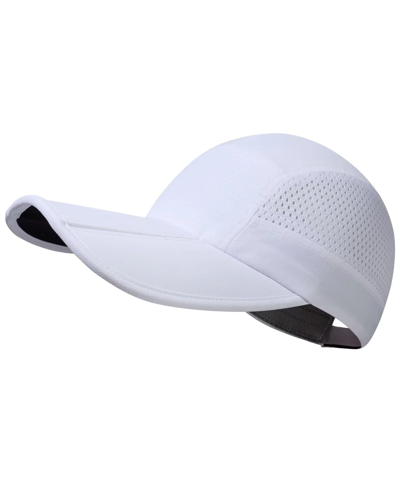 UPF 50+ Foldable Baseball Cap with Long Brim, Cooling Running Hat Quick Dryin...