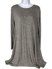 Old Navy Dress Women Size M Gray Long Sleeves Sleeves Round Neck