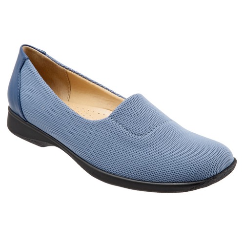 Trotters Jake T1464-433 Womens Blue Extra Wide Mesh Loafer Flats Shoes 6