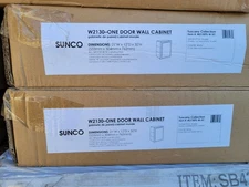 Sunco 21" W X 30" H X 12" D Tuscany White Shaker Wall Cabinet RTA W2130