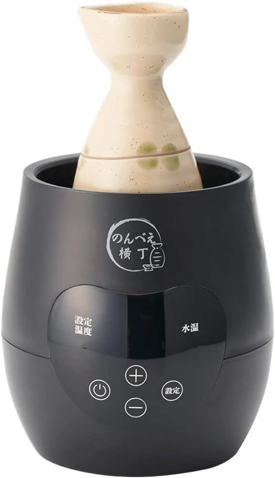 Japanese Sake Electric Warmer Nombe Yokocho Flexible Temp Control Black AC100V - Image 2 of 4