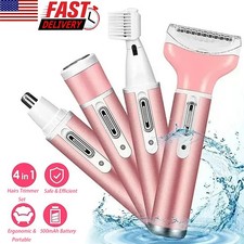 Women 4 In 1 Electric Shaver Rechargeable Waterproof Painless Epilator