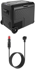 12 Volt 49 QT Car Refrigerator Portable Freezer Bundle with 11.6FT 12V DC Power