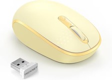 Wireless Mouse, 2.4G Quiet Computer Mouse with USB Receiver, 4 Buttons Portab...