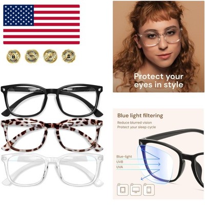 Elegant 3-Pack Blue Light Blocking Glasses for Women - Stylish Protection