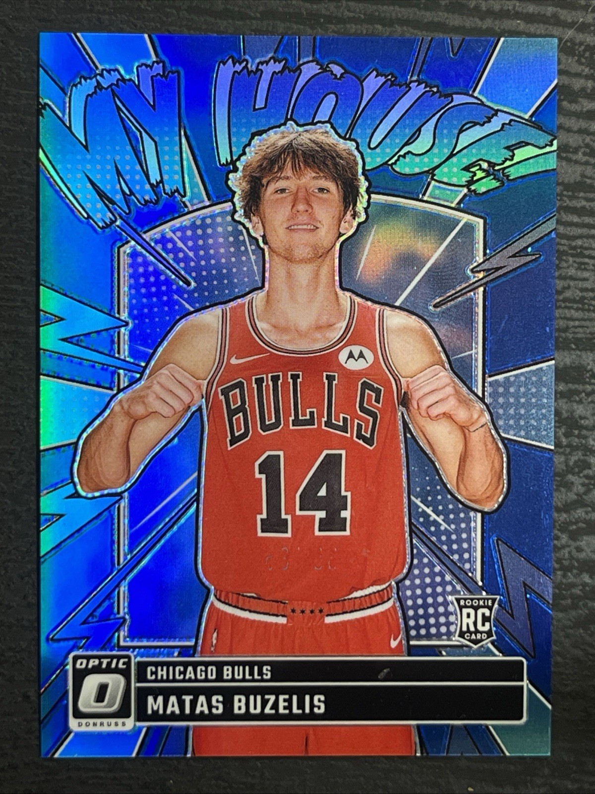 2024-25 Panini Donruss Optic - My House Matas Buzelis #15 Blue Prizm /85 (RC)