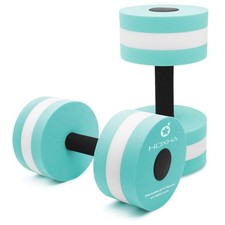 Aquatic Exercise Dumbell Set of 2 - Water Aerobic Exercise Foam Dumbbells Poo...
