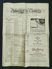 1902 antique Among The Clouds nh ads Mount Washington Newspaper White Mountains 