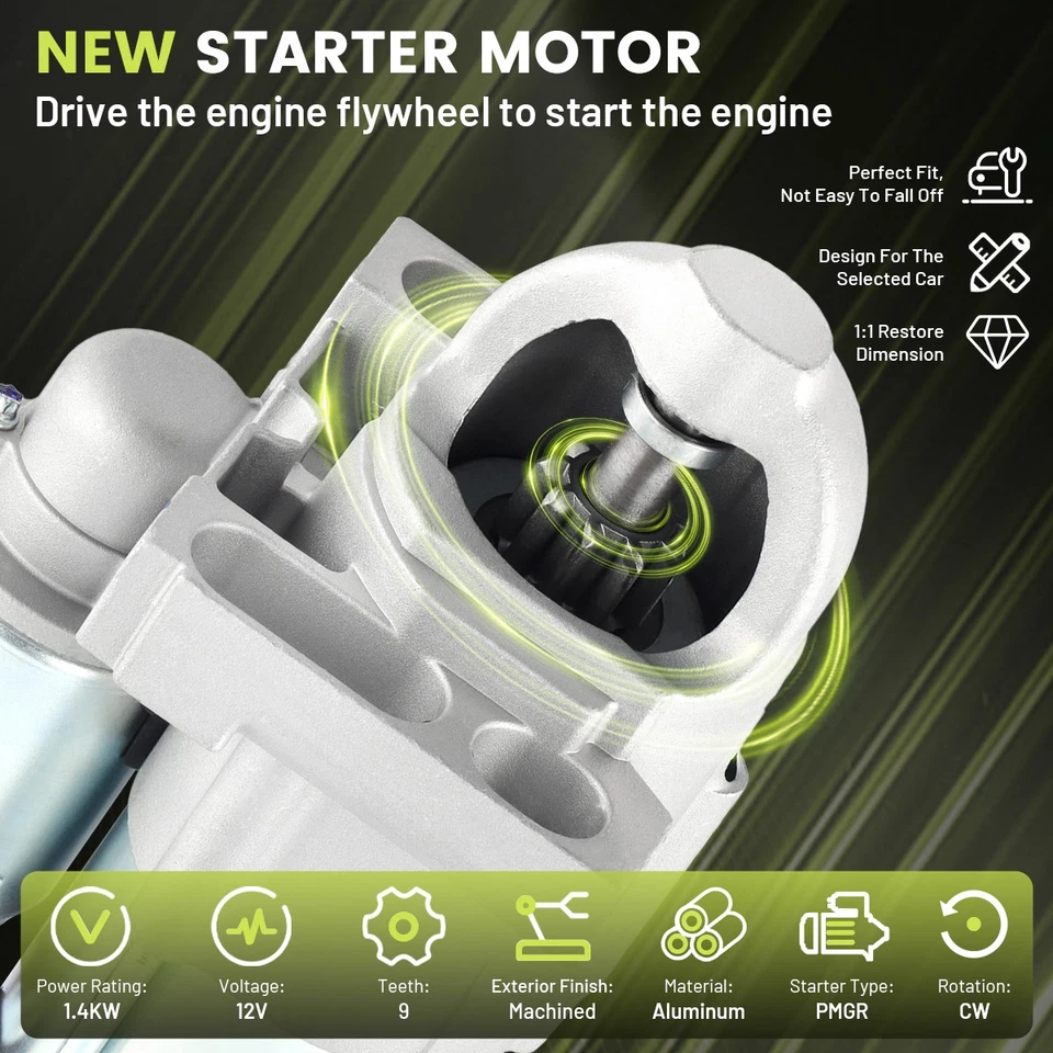 Starter For GMC Sierra 1500 V8 5.3L 2009-13 Chevrolet Tahoe 09-14 4.8L 5.3L 6970 - Image 4 of 4