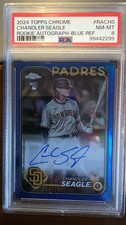 2024 Topps Chrome Chandler Seagle Rookie Autograph – Blue Refractor /150  • PSA