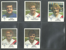 5 x CRYSTAL PALACE Panini's Football '80 Stickers [Unused]
