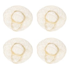 4Pcs Miniature Doll Straw Hats Size XL 5 Inches for Dollhouse DIY Craft