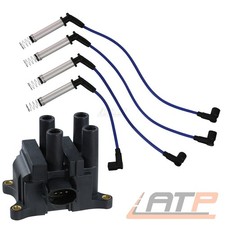 ZÜNDSPULE + ZÜNDKABELSATZ 4-TEILIG FÜR FORD FIESTA 5 JH 1.3 01-08 STREET KA 1.6