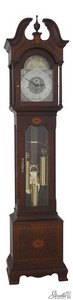 71559: HOWARD MILLER Inlaid Mahogany Grandfather Clock