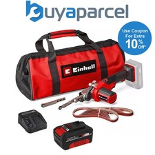 Einhell 4461000 Belt File Powerfile Precision Sander PXC + 4AH Battery Kit 