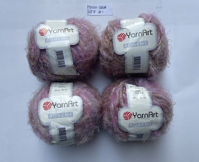 YarnArt BOHEME Knitting Yarn VIOLET  TONES  Acrylic, Wool Variegated Lot 8 #1