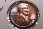 1947-D  @   Rainbow"   Toned Lincoln Wheat Penny.!!