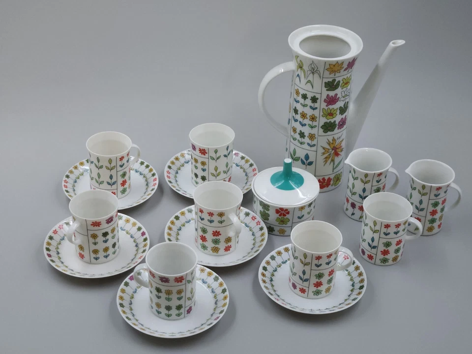 Rosenthal Germany Piemonte Demitasse Coffee/Tea Set Emilio Pucci 18 pc. - Image 2 of 4