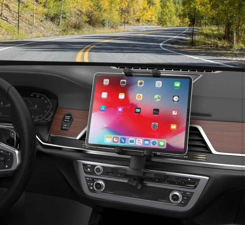 Car CD Slot Tablet Phone Holder Mount Van Truck Stand Fixed Adjustable Arm 360° - Image 2 of 4