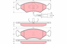 TRW Bremsbelagsatz Scheibenbremse GDB238 für GBC FIESTA ORION GFJ FORD COURIER 3