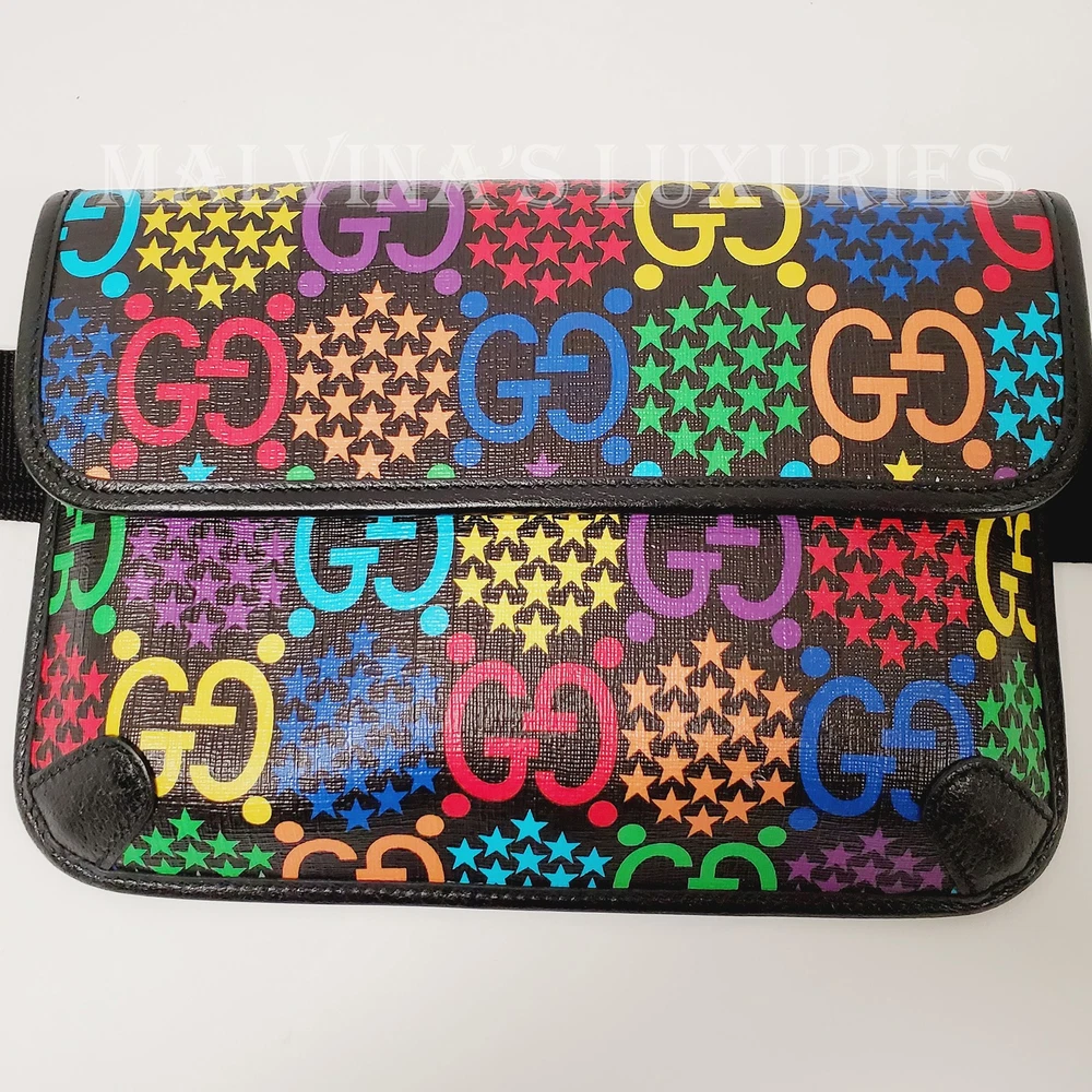 GUCCI GG SUPREME CANVAS BELT BAG PSYCHEDELIC MONOGRAM