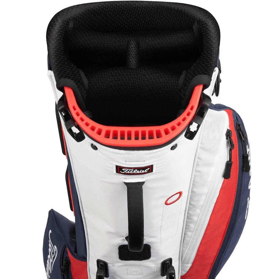 Bolsa de pie de golf Titleist Players 4 carbono - azul marino/blanco/rojo - nueva Foto 2 de 4