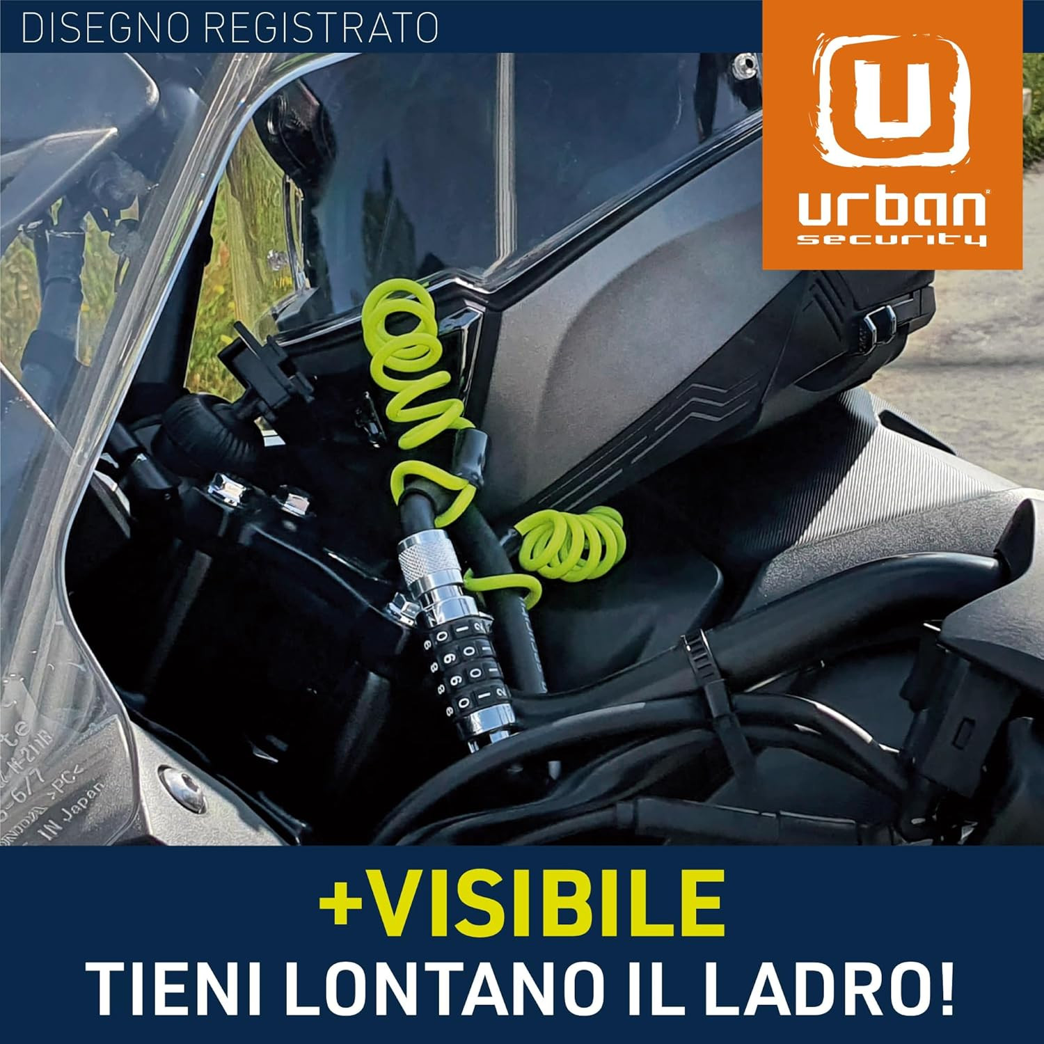 Lucchetto Casco Moto UR140: Design Compatto e Sicurezza Smart - 4
