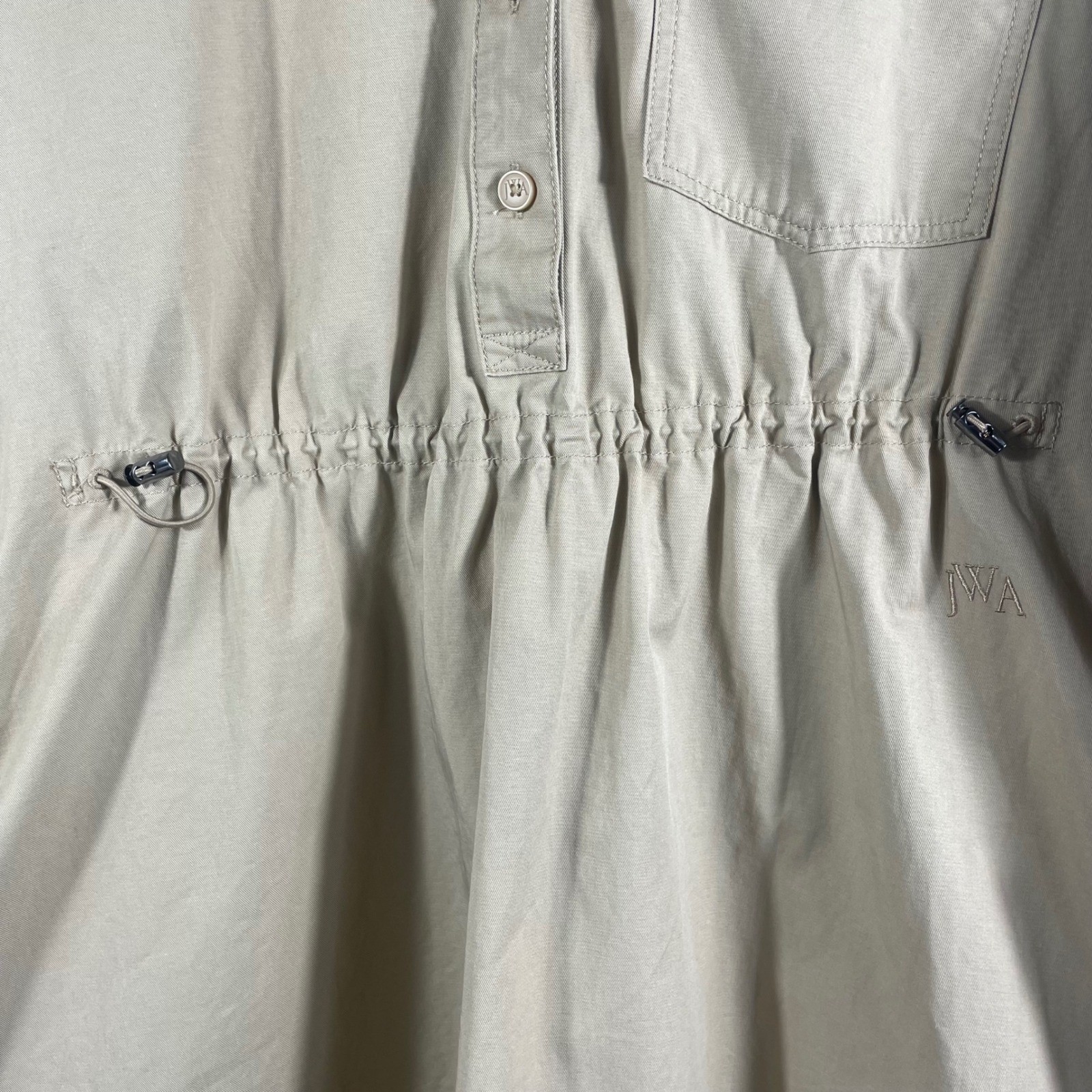 JW Anderson x Uniqlo Tan Shirt Dress Adjustable Waist Cotton Popover XS