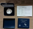 2012-W Proof American Silver Eagle Dollar $1 Box & COA US Mint Bullion OGP