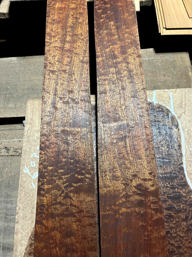 Guitar Luthier Tonewood RAINDROP FIGURED SAPELE Acoustic backs sides SET - Picture 11 of 12