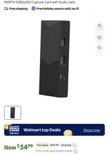 NORTH Gaming 1080p/60 Capture Card with Audio Jack