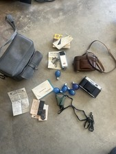 Vintage Voigtlander Vito IIa Camera Bundle Flash Gun Bulbs Cases Manuals