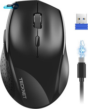 Wireless Mouse Rechargeable,Mouse for Laptop Computer,2.4G USB Computer Mice Wir