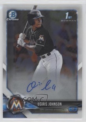 2018 Bowman Draft Chrome Draft Pick Osiris Johnson #CDA-OJ Auto 0a3
