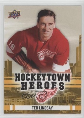 2025 Detroit Red Wings Centennial Hockeytown Heroes 98/100 Ted Lindsay HOF 14zh