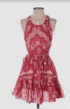 ZIMMERMANN Cotton Red Zimnermann Short Cambric Small 1 Mini Dress Size XS