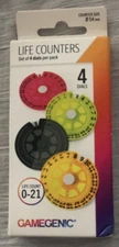 Life Counters Single Dials (4 Pack) | Count Life or Victory Points Use w/MTG NEW