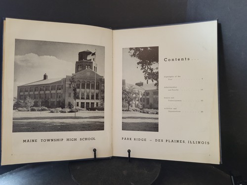 1945 MAINE TOWNSHIP HIGH SCHOOL Yearbook THE LENS Park Ridge Des Plains Illinois - Foto 4 di 4