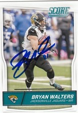 Jacksonville Jaguars Bryan Walters 2016 Score Rookie RC IP Autograph Auto Card