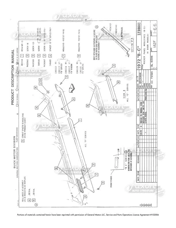 1972 Buick Fábrica Montaje Manual Riviera Lesabre Electra Centurion Más Info - Imagen 3 de 4