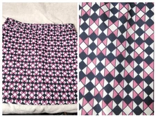 Nivo by Lanctot Skirt Womens Size L Pink Black Geometric Print Golf Activewear