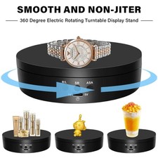 360 Electric Motorized Rotating Display Stand Jewelry Photography Show Holder
