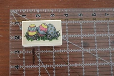 New UPTOWN HOLLY POND HILL Stamp EASTER EGGS Painted 3 Rubber Wheeler