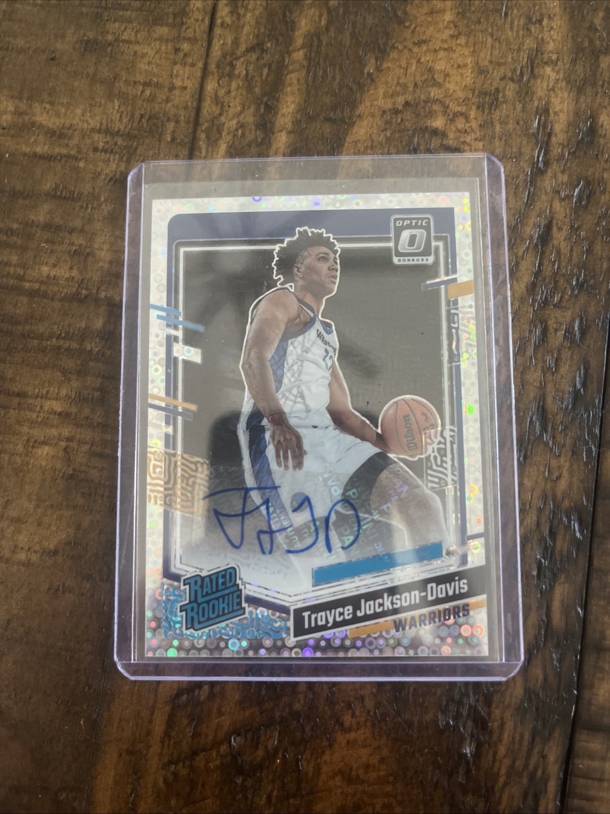 TRAYCE JACKSON-DAVIS 2023-24 PANINI OPTIC FAST BREAK RATED ROOKIE DISCO AUTO