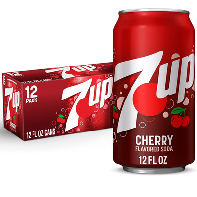 7UP Cherry Flavored Soda, 12 Fl Oz Cans, 12 Pack