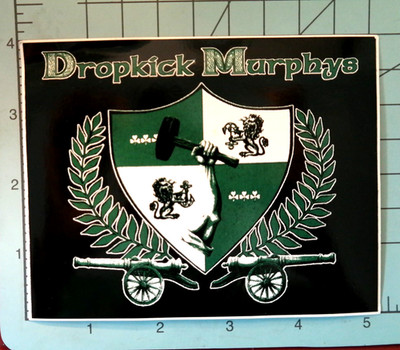 Dropkick Murphys vintage band logo stickers x 2, rock, celtic rock, irish punk