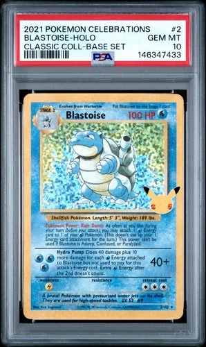 PSA 10 Celebrations Blastoise Holo Classic Collection #2 Pokemon 2021