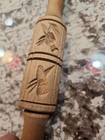 Vintage Springerle rolling pin German Christmas Cookies Wooden 11 Inches Used — photo 6