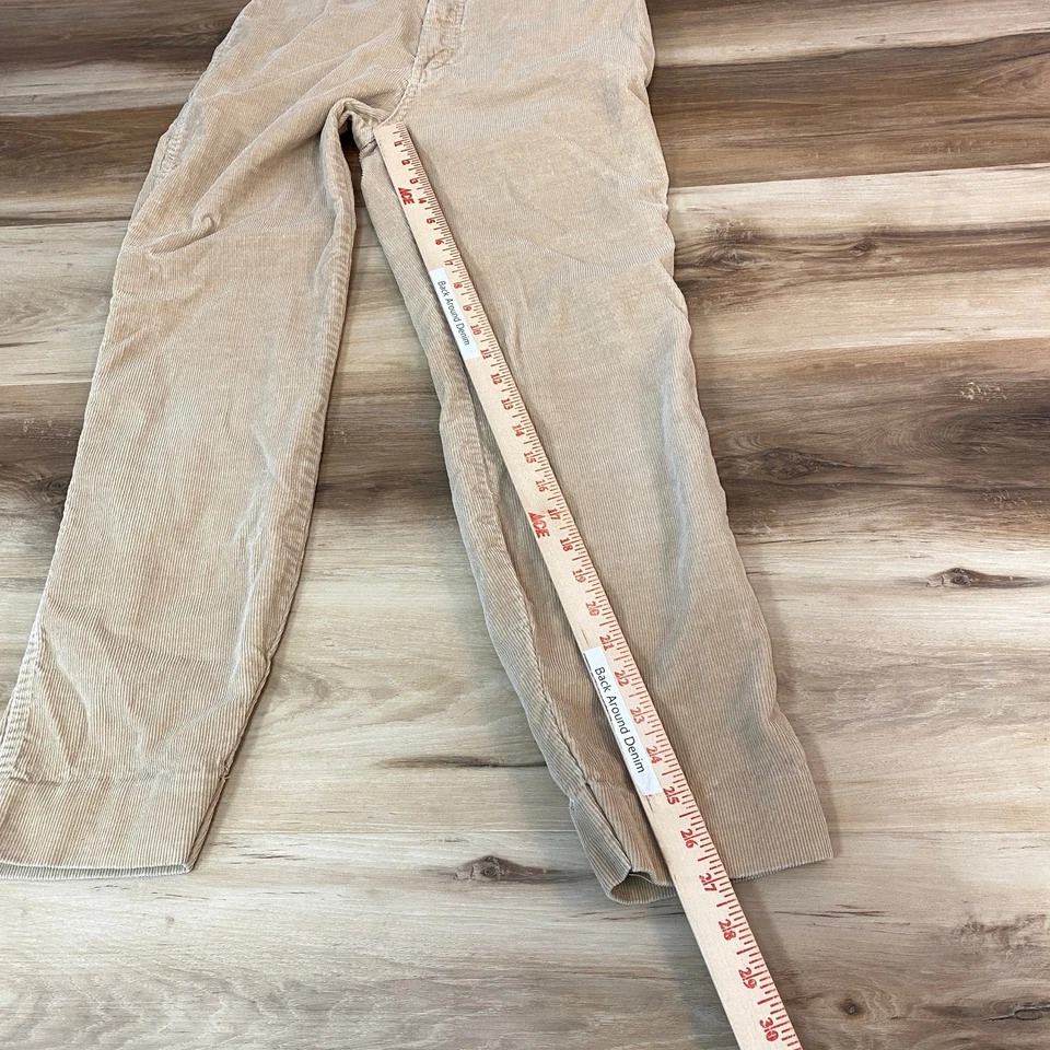 Pantalones de pana tostados vintage para mujer talla 11 cintura alta pierna cónica alterada Foto 4 de 4